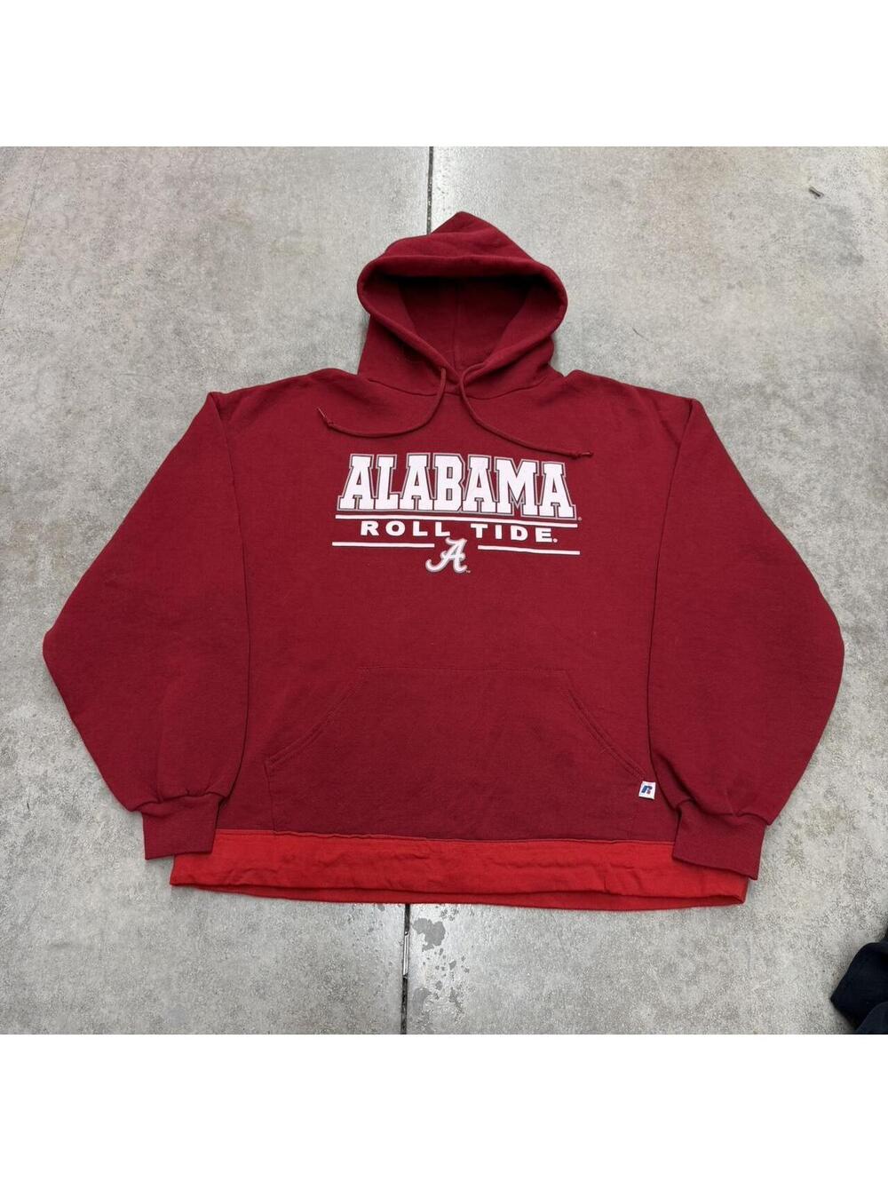 vintage university of alabama roll tide russell athletics hoodie size xl